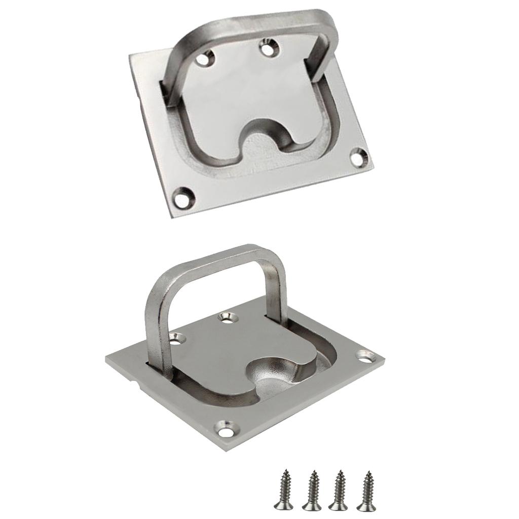 Square Flush Pull Ring Handles Recessed Boat for Hatch for Latch Cabinet Flush Mount Lifting Hidden Recessed Furniture H