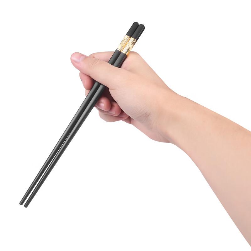 Ru Han Golden Fortune Alloy Chopsticks Set