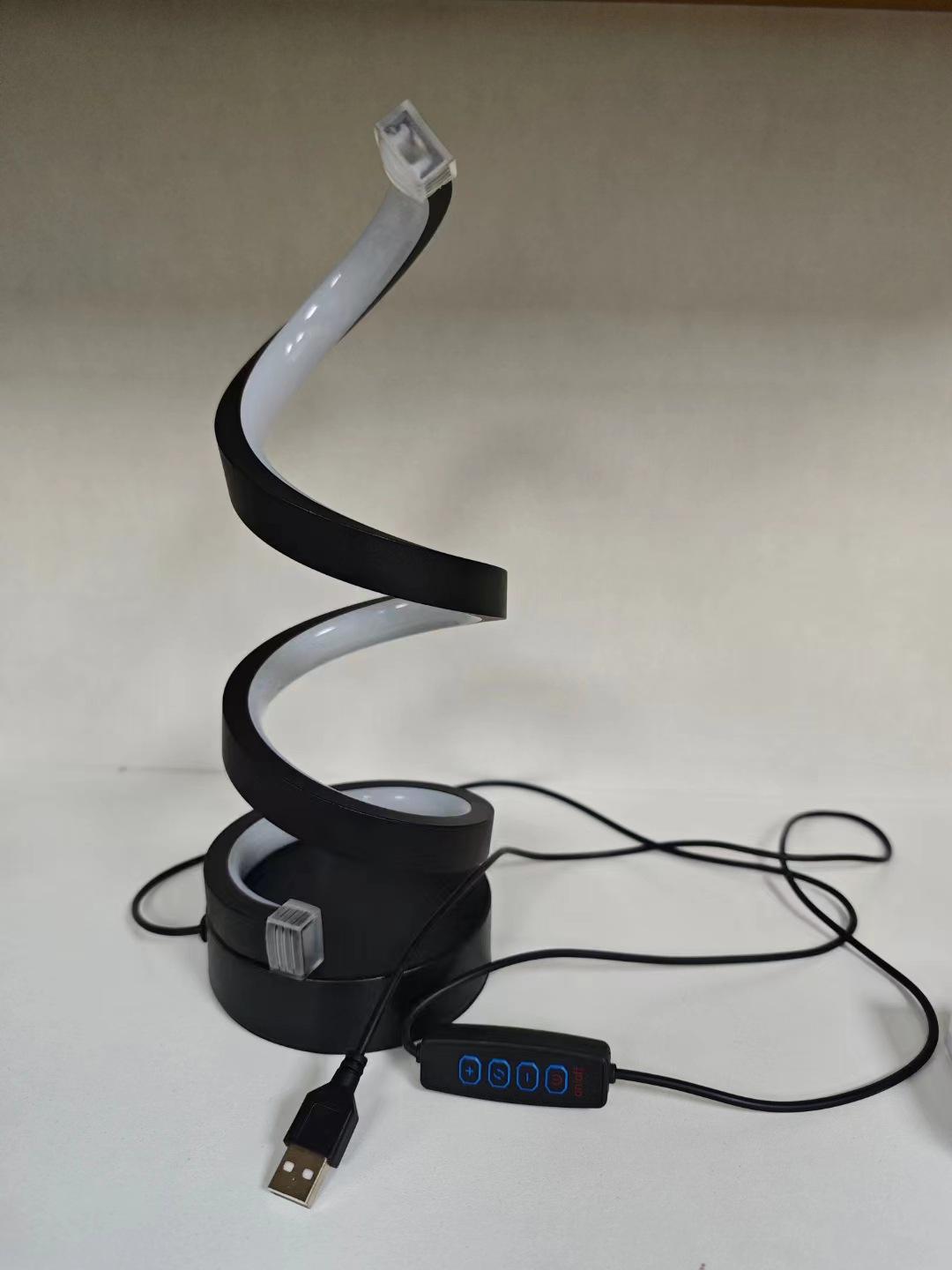 

Креативна настільна лампа на гнучкій ніжці з регулюванням яскравості трьох кольорів для спальні та бару Three-color Dimming/5V/USB-Plug-in