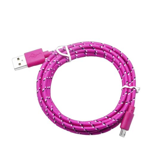

Кабель для быстрой зарядки 2,4 А, кабель Micro USB, нейлоновый плетеный шнур, зарядное устройство для телефона и кабель для синхронизации данных для Samsung для Xiaomi 50cm розы красного