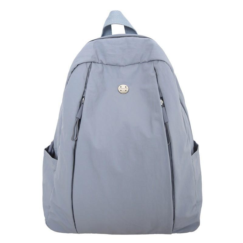 Backpack Women Simple Style Fashionable Nylon Outdoor Light Waterproof Travel Bag Large Capacity Schoolbag Junior High School Students
