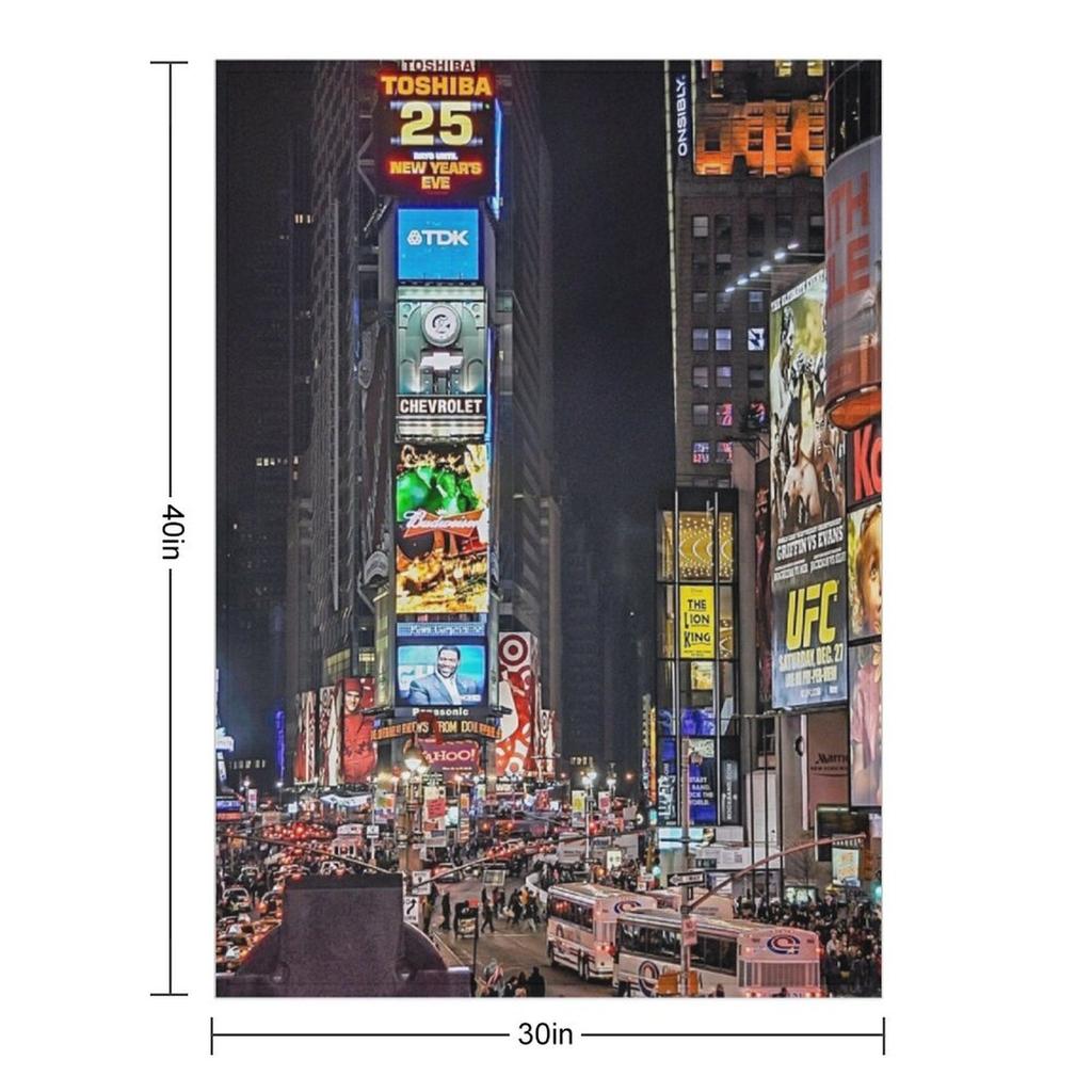 Times Square Throw Blanket Cute Retros Tourist Soft Big Blankets