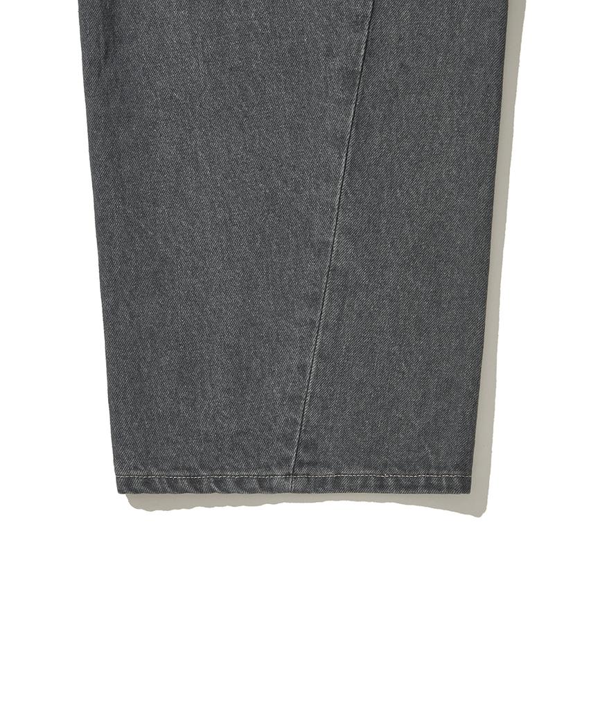 HISHANDER Structured Denim Pants Gray
