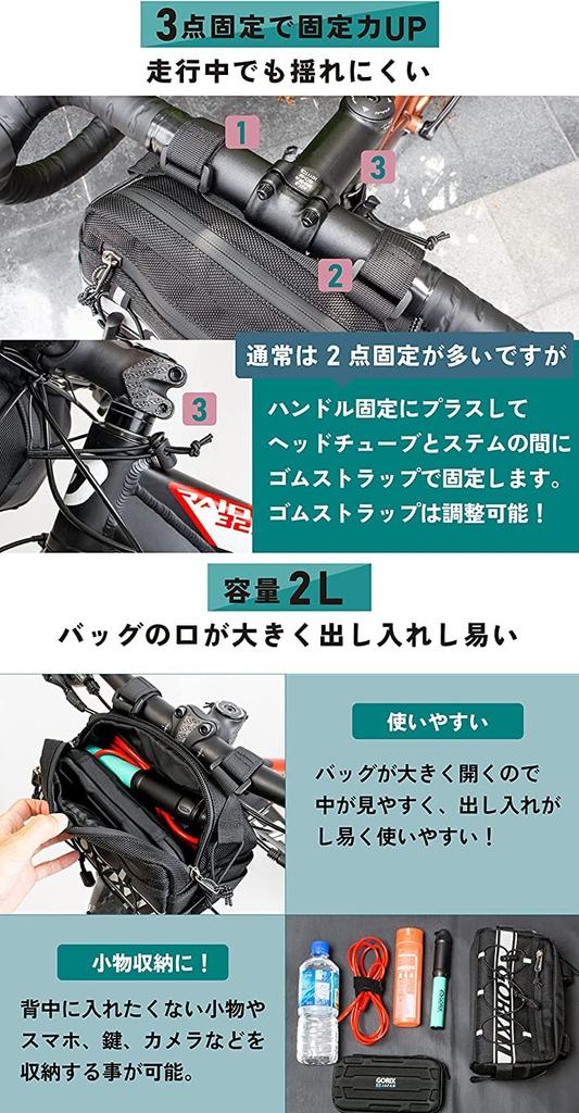 GORIX Front Water Road Square Design with Stylish Handle Cycle Cross Bicycle Small Item Storage Bag Bag, Bicycle, Waterproof, Repellent, Bike, Straps,