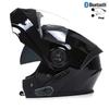 Bluetooth Men's Motorcycle Helmets Full Face Casco for Motorcycles Man Motocross Kask Flip up Casque De Moto  DOT Certified BLD