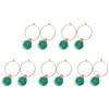 10Pcs Wine Glass Charm with Rings Drink Markers Label for for Drink Wine Cocktail Champagnes Tasting Party Decoration