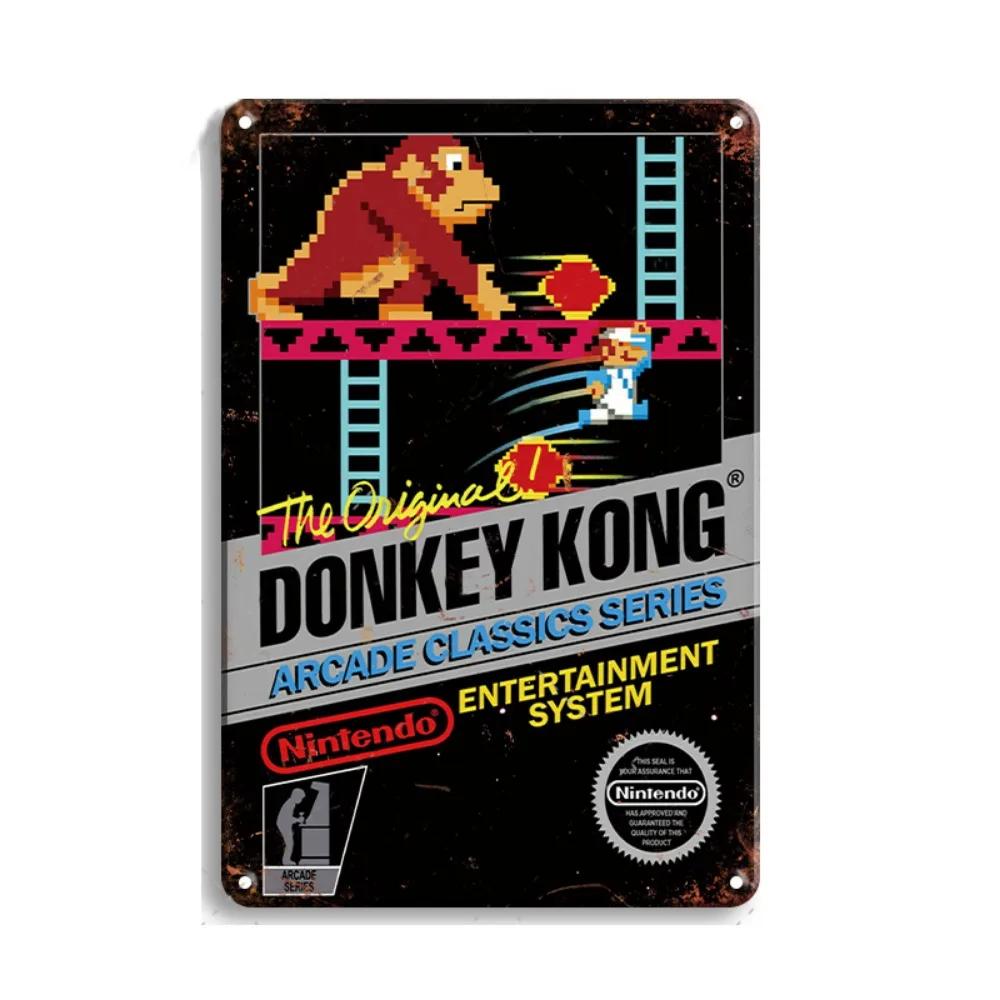 Arcade Game Reproduction Metal Sign Vintage Wall Plates Decor Retro Metal Poster Wall Tin Plates