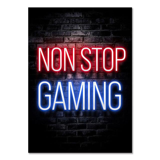 Gaming Room Decoration Poster Wall Art Video Game Canvas Painting Playroom Decor Picture for Gamer Boy Bedroom Prints Decor