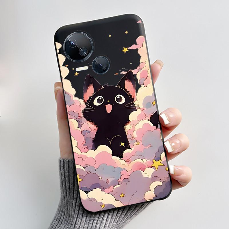Hülle Für Tecno Spark 10 5G KI8 Handyhülle Ästhetisch Luxuriös Niedlich Cool Jungen Mädchen Schwarz Matt Weiches Silikon Rückseite TPU Schale