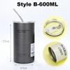 304 Stainless Coffee Cup Steel Double -layer Thermos Cooler Straw Cup Portable Reusable Ins Ice American Coffee Mug Water Bottle