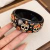 Europe American Style Halloween Acrylic Bangle Pumpkin Skull Hand Ring  Girls