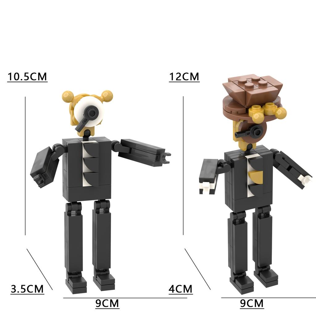 Hot New A Series of Skibidi Toilet Man Drill Male Titan Man Female TV Personality Building Blocks Set Toy for Kids New Year Gift