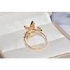 Fashion Retro Bow Ring Color Treasure Ring Inlaid Zircon Jewelry