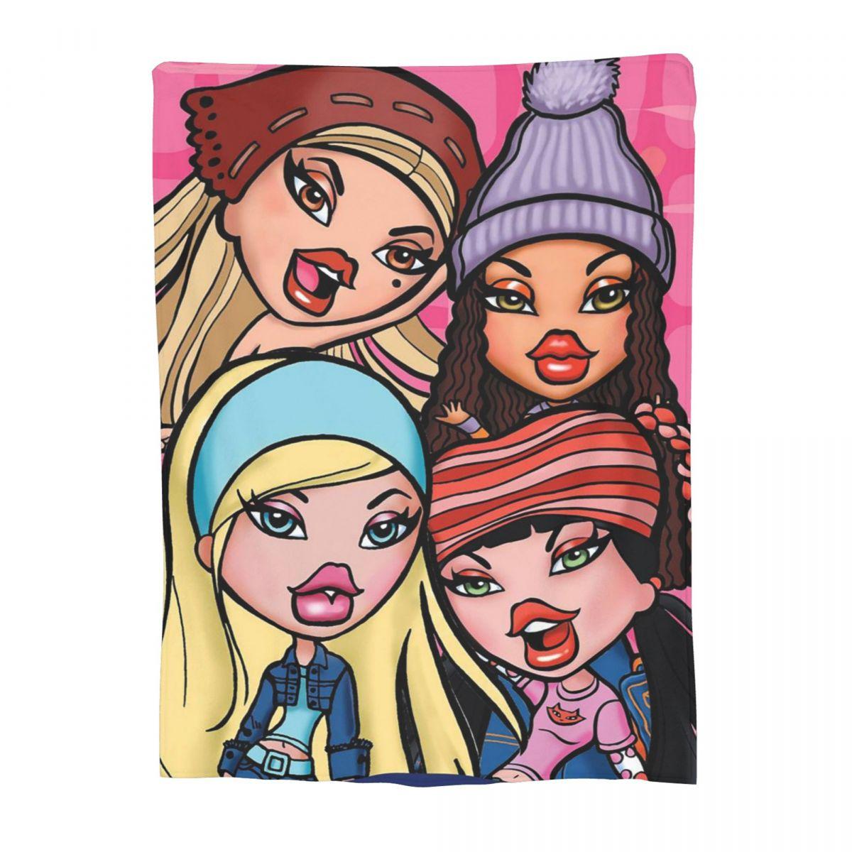 

Bratzs Girls Blanket Flannel Sofa Throw Blanket Breathable Throw Blankets for Home Bedroom Office Throws Bedspread Quilt 80x120cm