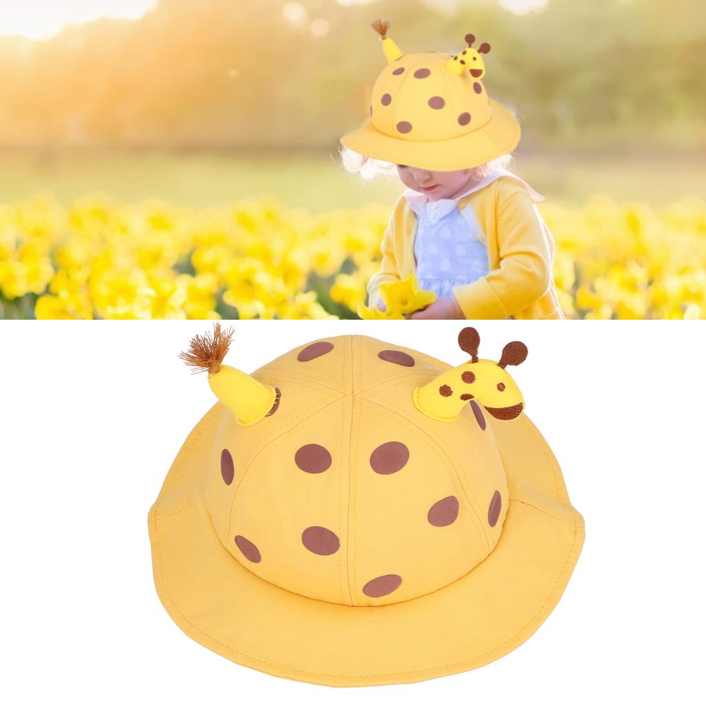 Kids Bucket Hat Cotton Cute Cartoon Deer Shaped Wide Brim Sun for Children