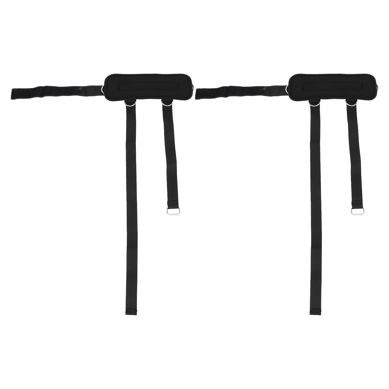 

2Pcs Adjustable Ankle Straps Dumbbell Weight Lifting Ankle Bands for Hip Limb Strength Training Black