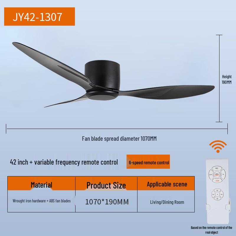 Nordic Minimalist LED Ceiling Fan with Remote Control for Living Room, Study, or Restaurant