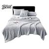 High Density Flannel Texture Thickened 3D Bubble Plush Blanket Throw Soft Rabbit Fur Thermal Nap