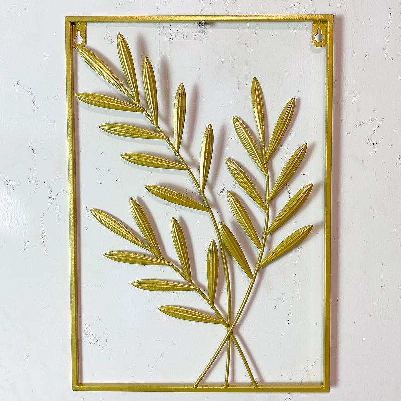 1PC Colorful Iron Leaves Modern Living Room Wall Decoration TV Sofa Background Wall Entrance Hanging