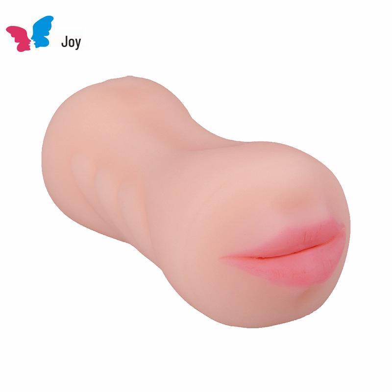 Radosna Forma z Dwiema Głowami: Wagina i Pośladki Realistyczny Masturbator Oralno-Analny z Językiem i Podwójnym Otworem