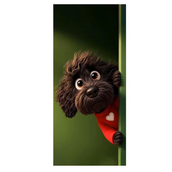 Dustbin Sticker Funny Cartoon Animal Wheelie Bin Decal Self Adhesive Cute Monkey Chicken Cat Sticker for Door Trash Cans Bins Driveway Garden Patio