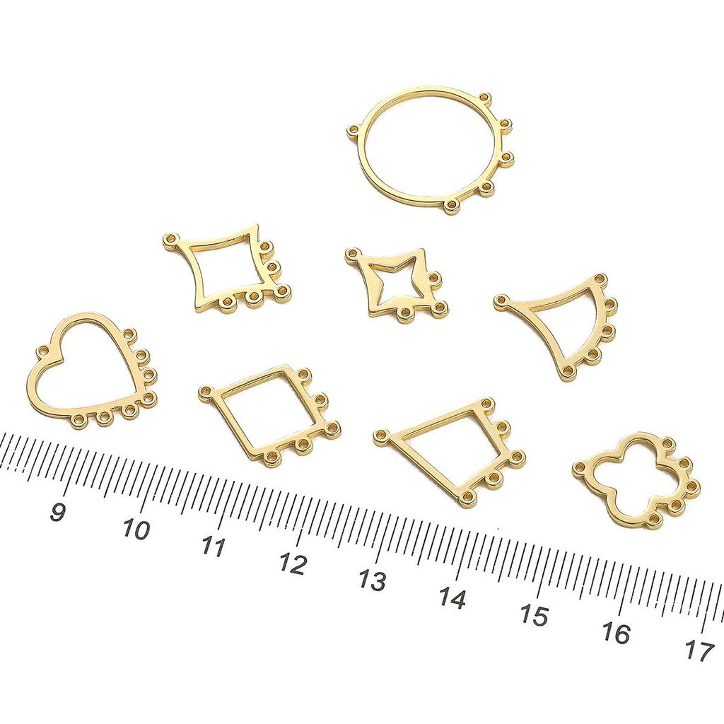 Měděný vějířovitý přívěsek ve tvaru diamantu Love Plum Blossom Geometry Přívěsek pro domácí výrobu šperků Příslušenství