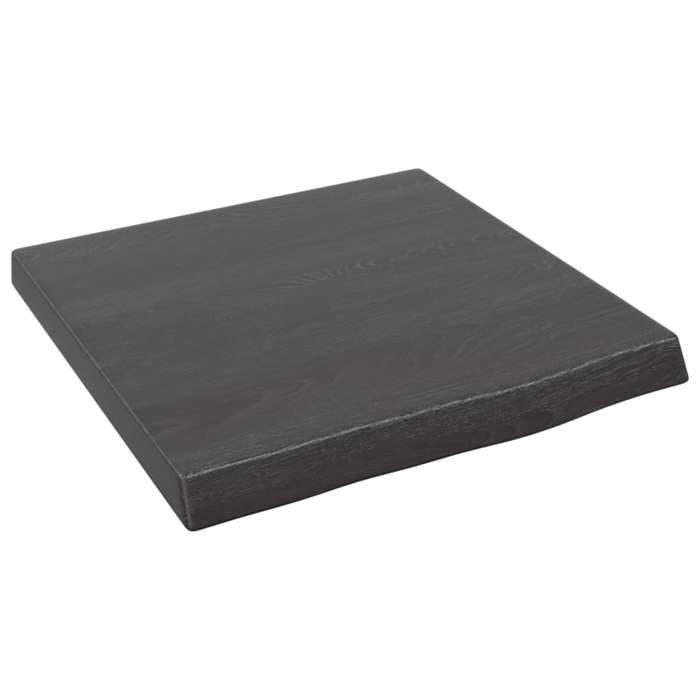 VidaXL Étagère murale gris foncé 40x40x4 cm bois chêne massif traité 363750