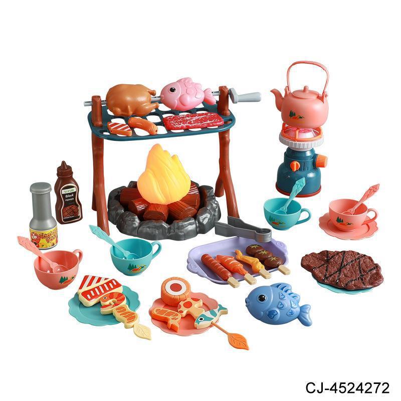 Children's Adventure Camping Light & Sound Set - Pretend Play Bonfire & BBQ Toy