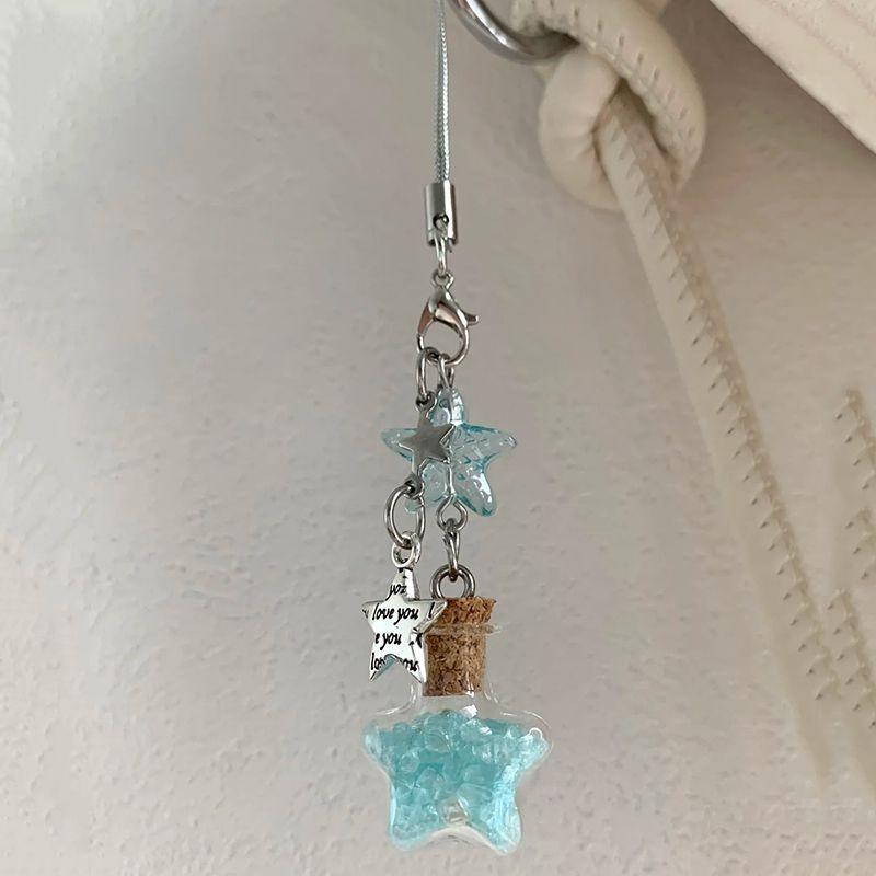 Sweet Christmas Tree Drift Bottle Four-Leaf Clover Pendant Phone Strap Keychain Exquisite Backpack Decoration Accessories Gifts