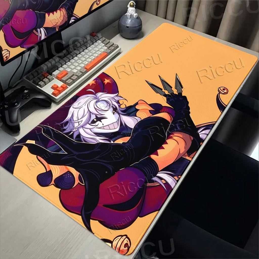 Game The F-freak C-circus Pierrot Mouse Pad Non Slip Rubber Edge Locked Thickened Laptop Gaming Computer Keyboard Aesthetics Rug
