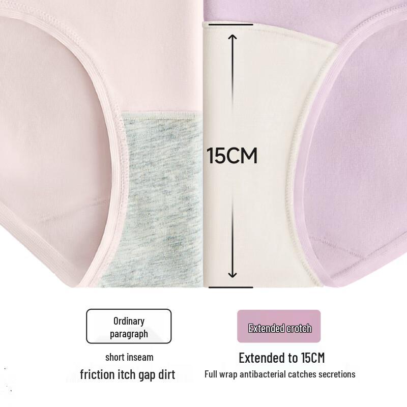 Xinmian Women's Combed Cotton Antibacterial Seamless Briefs