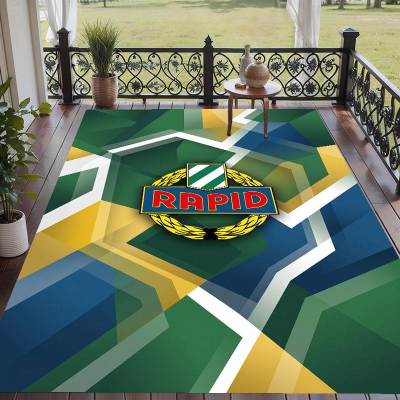 Soft Floor Carpet Rapid Wien FC Pattern Area Rug Decorative Mat For Home Room Decoration