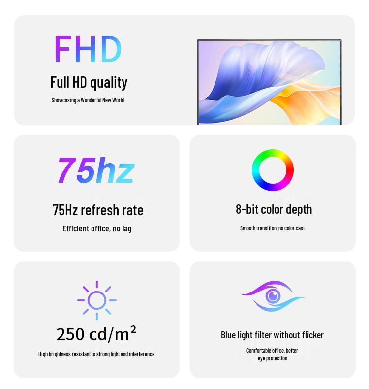 19/22/24-inch HD LCD Monitor for Business & Home Use