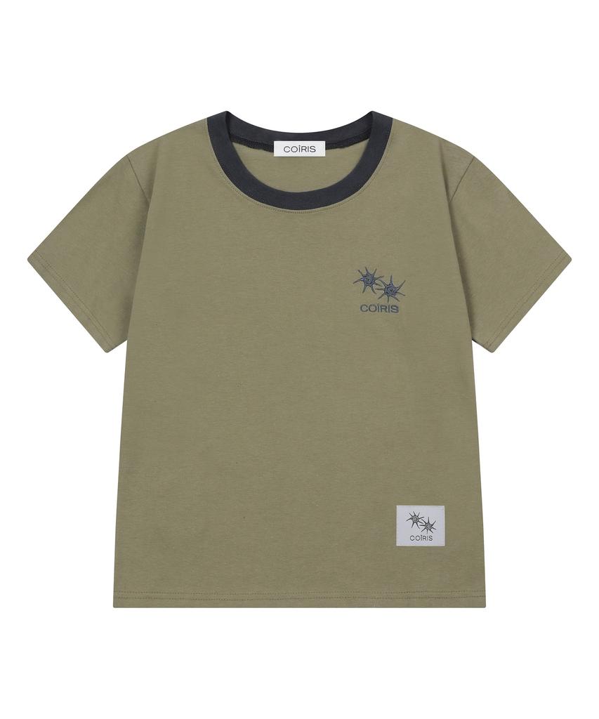 Koiliseu Laura Small Logo Color Block Short Sleeve T-Shirt (13 Colors)