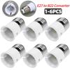 1-6PCS E27 To B22 Lamp Converter 130 Degrees Temperature Resistance Lamp Holder Adapter E27 To B22 Adapter Conversion Socket