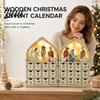 Advent Calendar with Drawers 24 Days Wooden Nativity LED Lights Foldable Christmas Countdown Boxwood Keepsake Gift Calendar House Shape Surprise