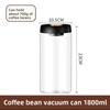 Coffee Beans Vacuum Sealed Borosilicate Glass Tank Moisture Proof Air Extraction Cereals Storage Jar for Kitchen Tea Storage