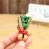 First Layer Cowhide Creative Cabbage Pendant Bag Pendant Accessories Car Keychain Mini Vegetable Pendant