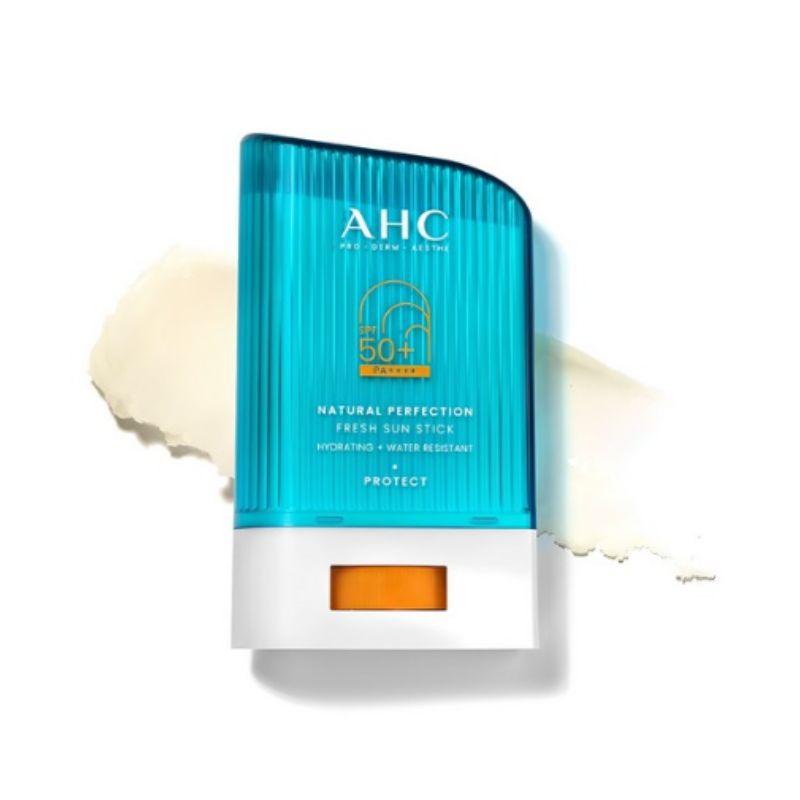 AHC Natural Perfection Fresh Sun Stick SPF50+ PA++++ 22g – Leichter UV-Schutz Sonnencreme-Stick blue