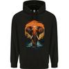 Elephant Sunset hoodie-Casual Pullover Sweatshirt