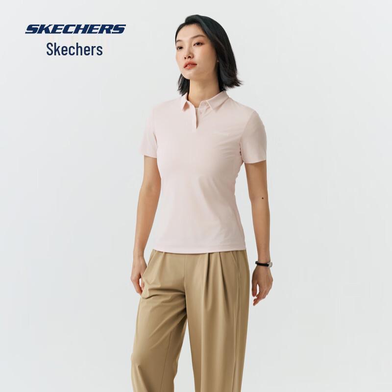 

Skechers Women s Casual Knit Short Sleeve Polo Shirt L
