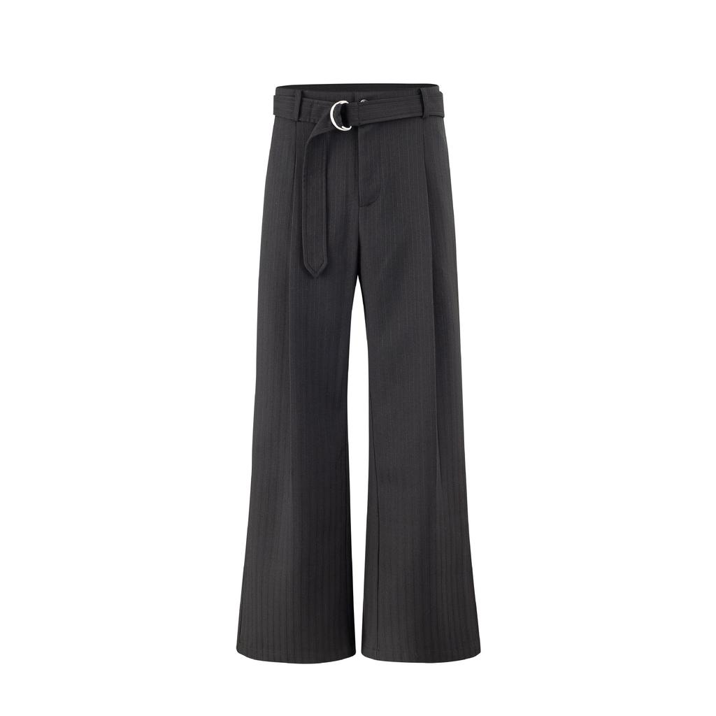 Vintage Striped Niche Design Loose Wide-leg Pants Loose and Drape Old Money Wind Straight and Thin Casual Suit Pants