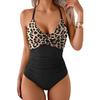 Swimsuit Women's One-piece European and American Screw Bag Tight Cross Explosion Color Matching Swimsuit Women Bijini