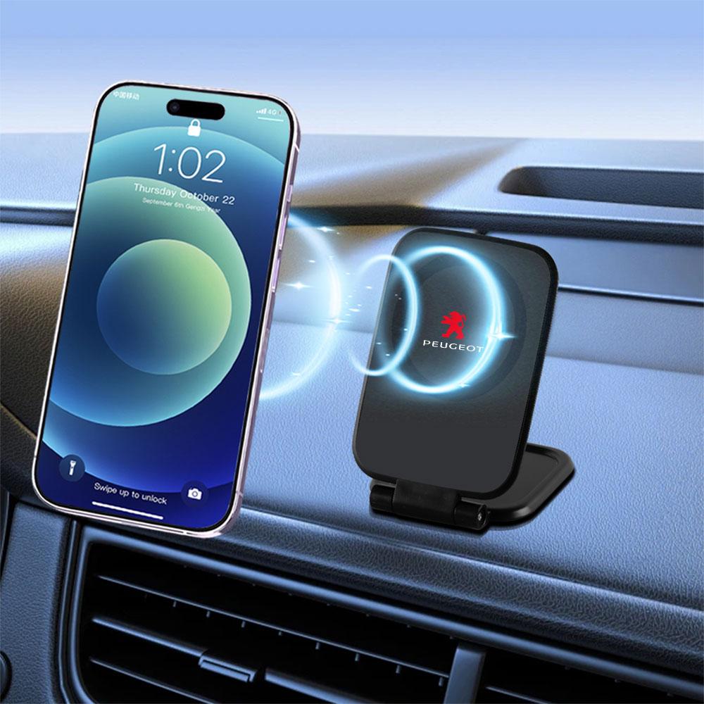 For Peugeot 308 406 508 3008 5008 607 2008 1008 108 107 1PCS ABS Car Vacuum Magnetic Bracket Strong Suction Bracket Center Cover