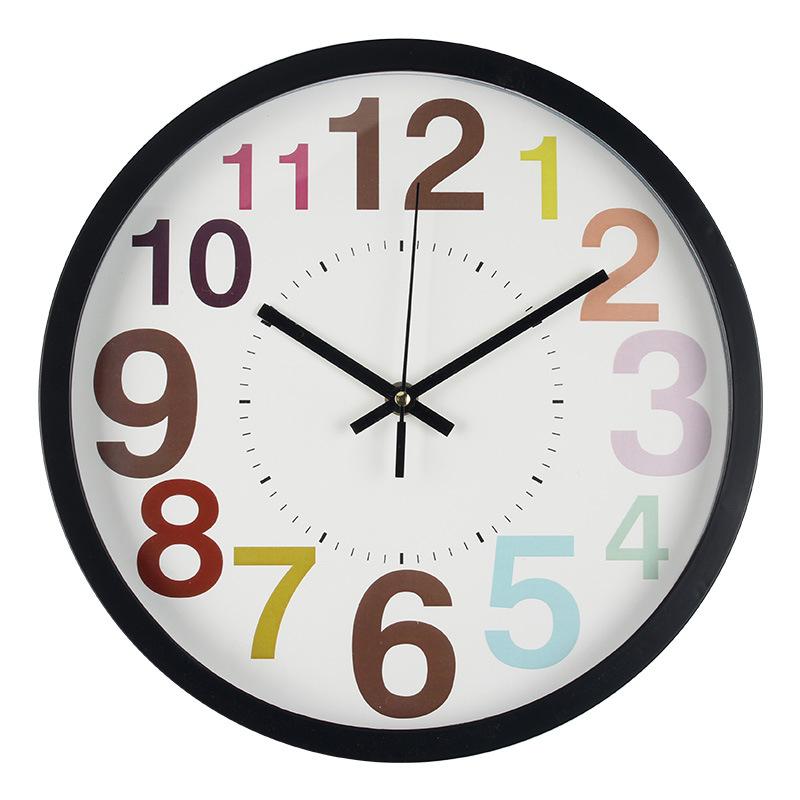 

Modern Simple Wall Clock Iron Wall Clock Creative Living Room Clock Marble Pattern Personalized Silent Sweep Seconds 30CM style 4