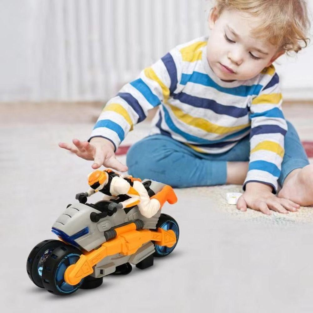 Transformable Electric Stunt Motorcycle Dynamic Light Transforming Motorcycle Children Toy