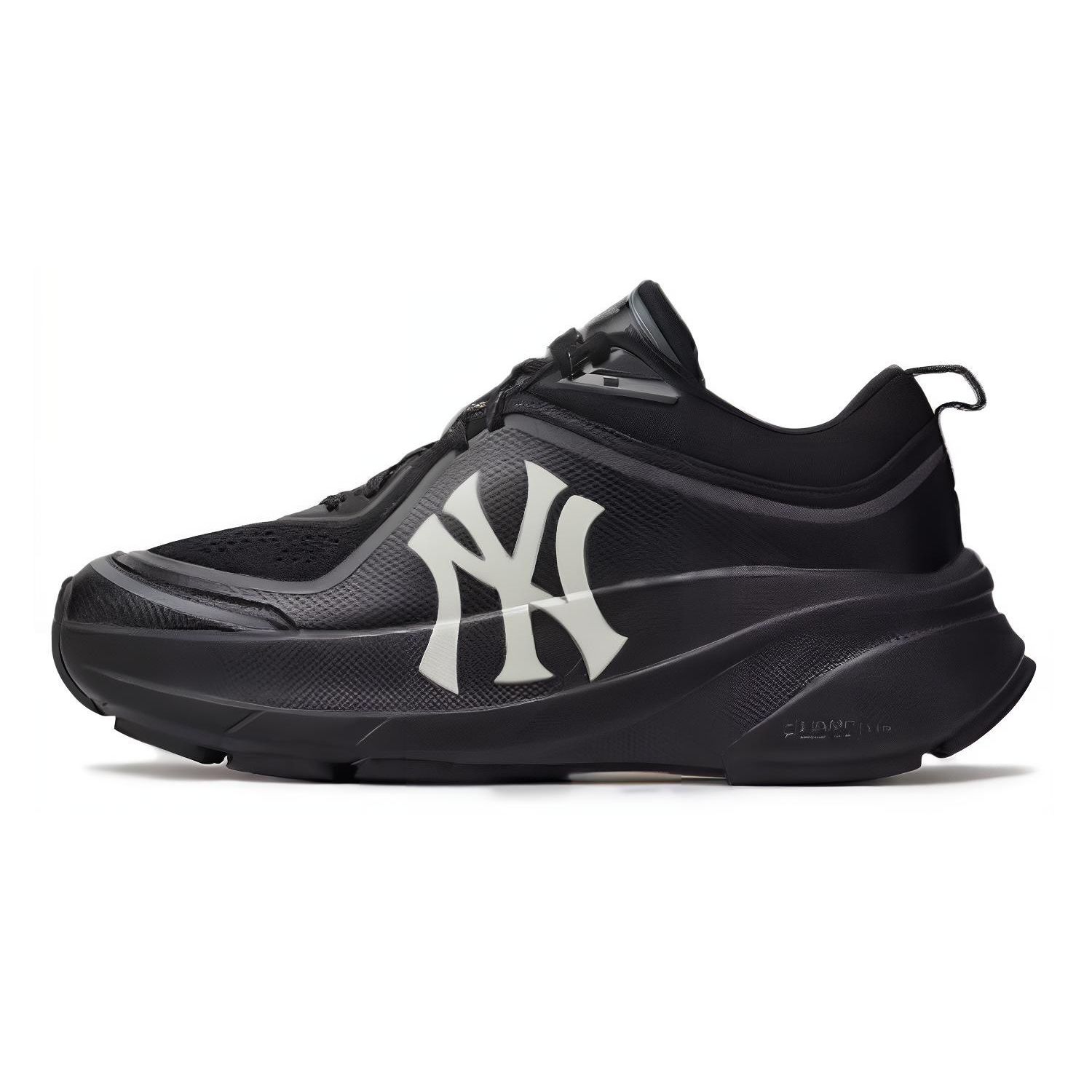 MLB Chunky Runner Ath-Flow Semelle Épaisse Augmentant la Hauteur Tissu Nylon Basse Top Chaussures de Running Décontractées Baskets Unisexes Noir Blanc 3ARNATF4N-50BKS 42.5 black