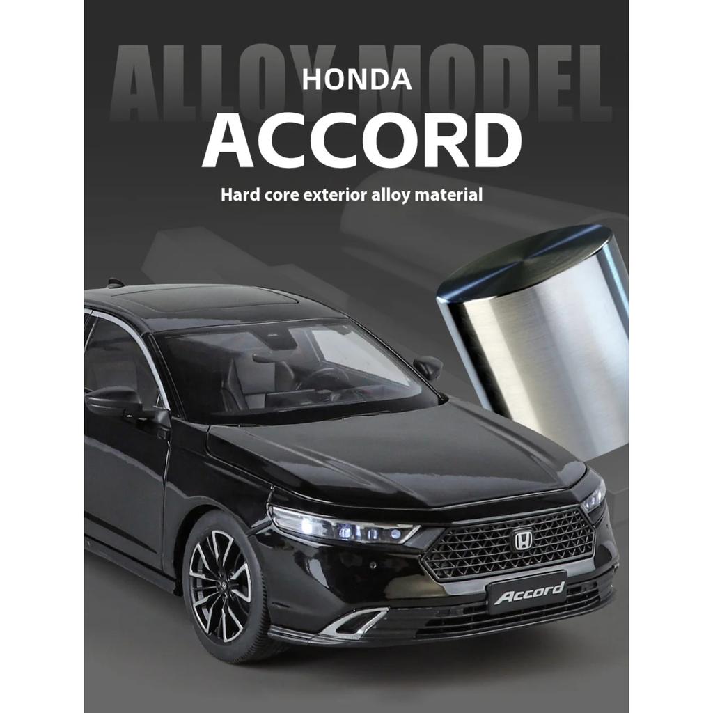 1/18 Honda Accord Alloy Die Cast Car Model Seat Adjustment Tire Shock Absorbing Collection Ornaments Birthday Gift