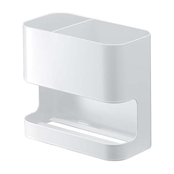 Yamazaki Jitsugyo Hair Dryer & Hair Iron Holder White Approx. W16 x D8.5 x H14cm Botes Dryer Holder Hair Iron Storage 7593