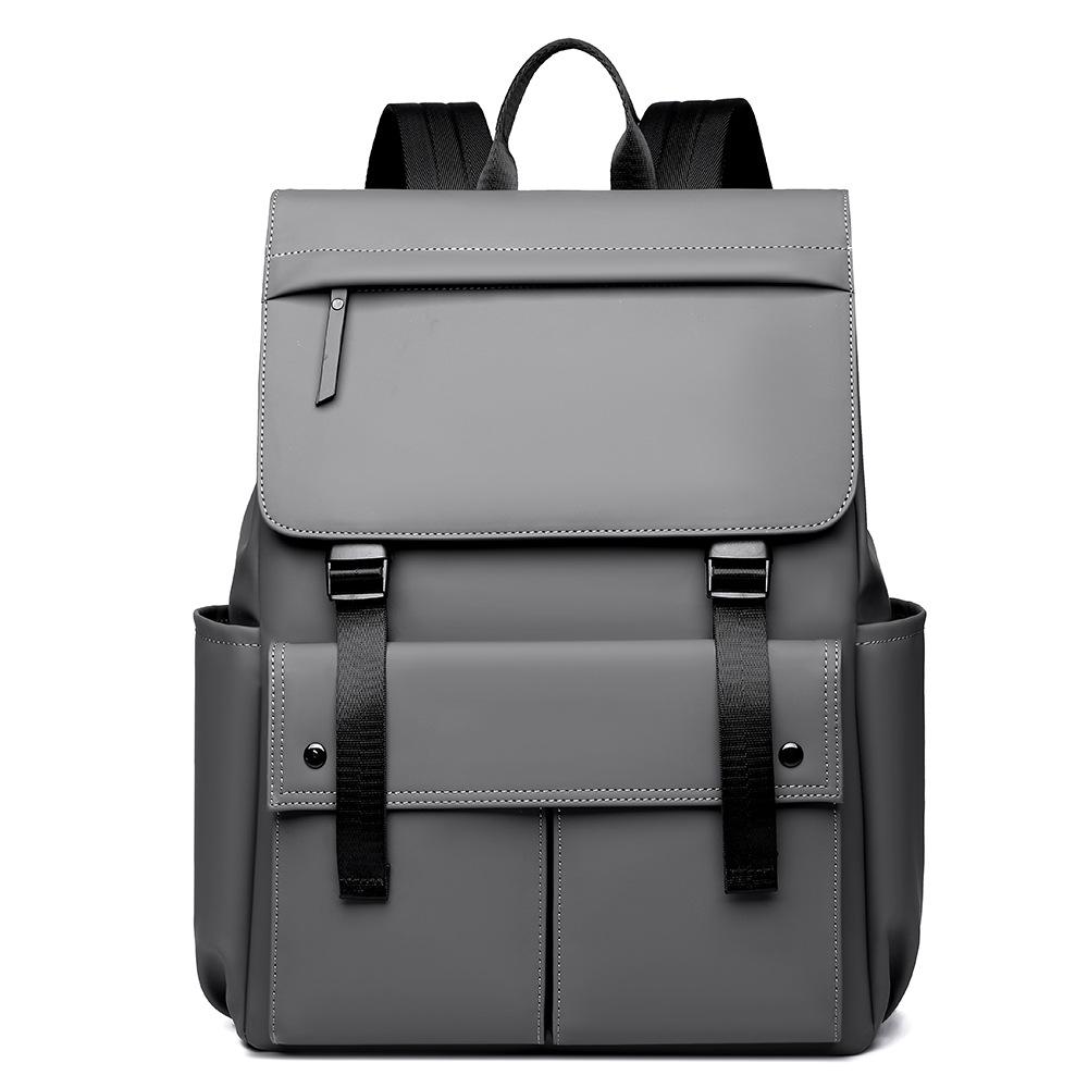 Unisex Large Capacity Business Commuting Backpack - Korean Style Leather Laptop Bag 32x13x43